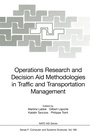 Cover: Operations Research and Decision Aid Methodologies in Traffic and Transportation Management - Springer