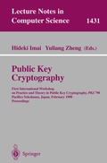 Cover: Public Key Cryptography - Springer