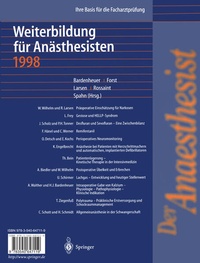 Bild: Der Anaesthesist Weiterbildung für Anästhesisten 1998 - Springer