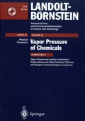 Cover: Vapor Pressure and Antoine Constants for Hydroncarbons, and Sulfur, Selenium, Tellurium, and Halogen Containing Organic Compounds - Springer