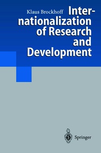 Enlarge image Cover: Internationalization of Research and Development - Springer