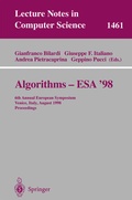 Cover: Algorithms - ESA '98 - Springer