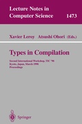 Cover: Types in Compilation - Springer