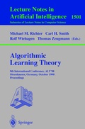 Cover: Algorithmic Learning Theory - Springer