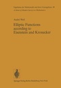 Cover: Elliptic Functions according to Eisenstein and Kronecker - Springer