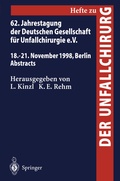 Cover: 62. Jahrestagung der Deutschen Gesellschaft f&uuml;r Unfallchirurgie e.V. - Springer