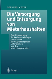 Abbildung von: Die Versorgung und Entsorgung von Mieterhaushalten - Springer