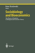Cover: Sociobiology and Bioeconomics - Springer