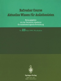 Abbildung von: Aktuelles Wissen für Anästhesisten - Springer
