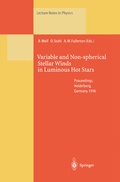 Cover: Variable and Non-spherical Stellar Winds in Luminous Hot Stars - Springer