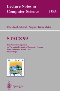 Enlarge image Cover: STACS 99 - Springer