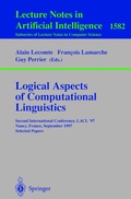 Cover: Logical Aspects of Computational Linguistics - Springer