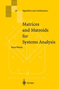 Cover: Matrices and Matroids for Systems Analysis - Springer