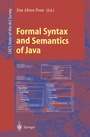 Cover: Formal Syntax and Semantics of Java - Springer