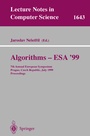 Cover: Algorithms - ESA'99 - Springer