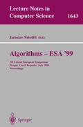 Cover: Algorithms - ESA'99 - Springer