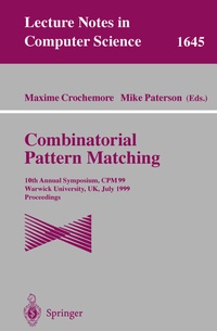 Abbildung von: Combinatorial Pattern Matching - Springer