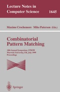 Cover: Combinatorial Pattern Matching - Springer