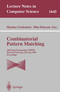 Enlarge image Cover: Combinatorial Pattern Matching - Springer