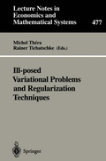 Cover: Ill-posed Variational Problems and Regularization Techniques - Springer