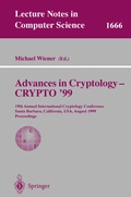 Cover: Advances in Cryptology - CRYPTO '99 - Springer