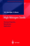 Cover: High Nitrogen Steels - Springer