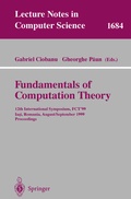 Cover: Fundamentals of Computation Theory - Springer