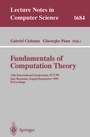 Cover: Fundamentals of Computation Theory - Springer