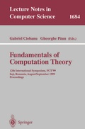 Cover: Fundamentals of Computation Theory - Springer