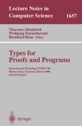 Cover: Types for Proofs and Programs - Springer