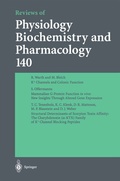 Cover: Reviews of Physiology, Biochemistry and Pharmacology - Springer