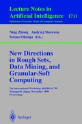 Cover: New Directions in Rough Sets, Data Mining, and Granular-Soft Computing - Springer
