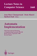 Cover: Automata Implementation - Springer
