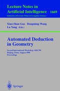 Cover: Automated Deduction in Geometry - Springer
