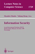 Cover: Information Security - Springer