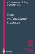 Cover: Genes and Resistance to Disease - Springer