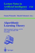 Cover: Algorithmic Learning Theory - Springer