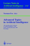 Cover: Advanced Topics in Artificial Intelligence - Springer