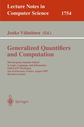 Cover: Generalized Quantifiers and Computation - Springer