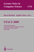 Cover: STACS 2000 - Springer