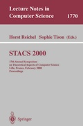 Cover: STACS 2000 - Springer