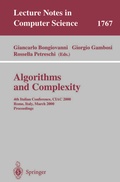 Cover: Algorithms and Complexity - Springer