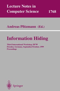 Enlarge image Cover: Information Hiding - Springer