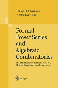Enlarge image Cover: Formal Power Series and Algebraic Combinatorics - Springer