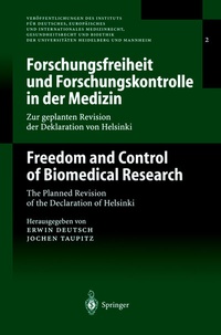 Abbildung von: Forschungsfreiheit und Forschungskontrolle in der Medizin / Freedom and Control of Biomedical Research - Springer