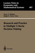 Cover: Research and Practice in Multiple Criteria Decision Making - Springer
