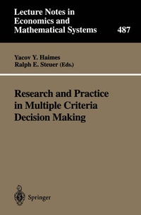 Enlarge image Cover: Research and Practice in Multiple Criteria Decision Making - Springer