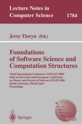Cover: Foundation of Software Science and Computation Structures - Springer