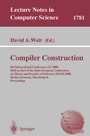 Cover: Compiler Construction - Springer