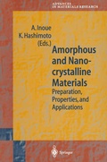 Cover: Amorphous and Nanocrystalline Materials - Springer